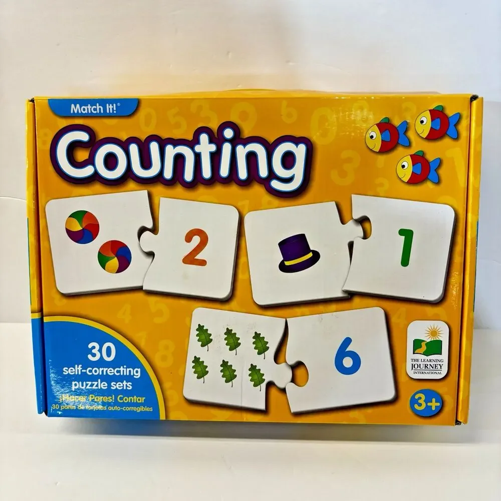 Match It! Mathematics Counting Set of 30 Self Correcting Puzzle Math COMPLETE